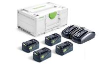 Laddpaket Festool SYS 18V 4x5,0 TCL 6 Duo